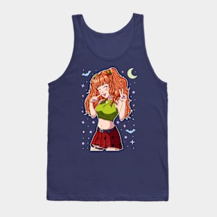 Cute Anime Girl Redhead Tank Top